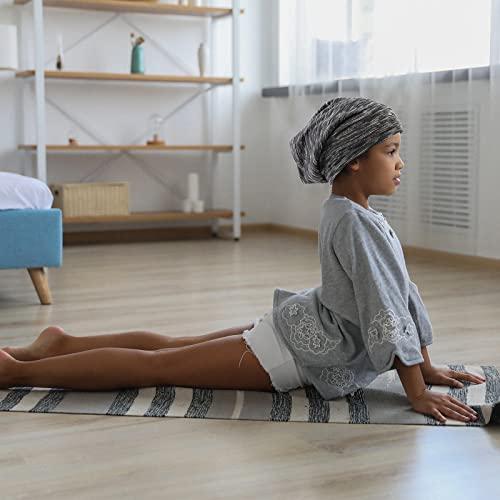 sent hair sent hair Kids Satin Lined Bonnet Silk Slouchy Beanie for Natural Hair Adjustable Sleep Bonnet Slap Cap for Kids/Child/Teens (4-10 Years Old,Black)