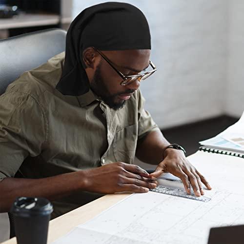 Tatuo Tatuo 4 Pieces Unisex Dreadlock Cap Long Hair Dreads Head Wrap Sleeping Cap Hair Accessories Sleep Bonnet for Men Women (Black)