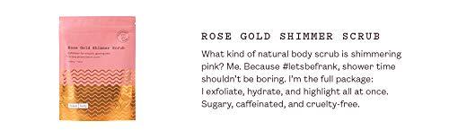 frank body Frank Body Rose Gold Shimmer Scrub | Natural, Vegan, Cruelty Free Exfoliating Body Scrub Smooths, Exfoliates, and Hydrates with Sugar, Salt, Vitamin E, and Grapeseed Oil | 7.43 oz / 220 g