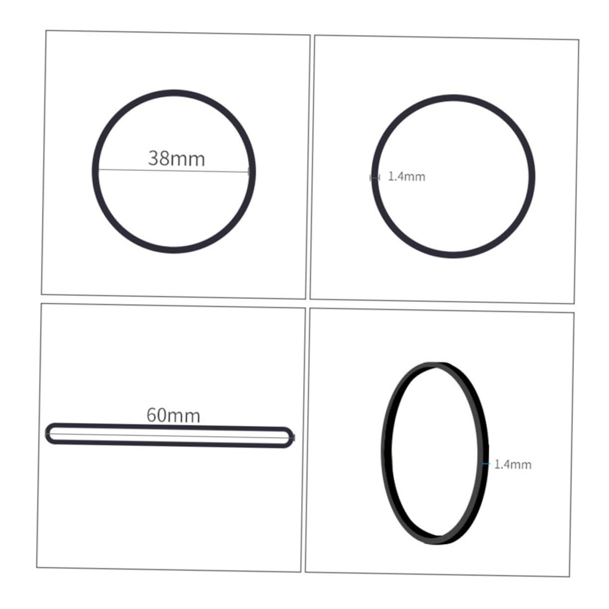 Beavorty Beavorty Elastic Rubber Bands Hair Ties Hair Ribbons Black