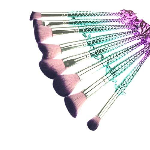 DUOER HOME-Makeup Brush Sets Makeup Brush Sets 7 Mermaid Makeup Brush Gradient Fishtail Makeup Brush Makeup Brush Mermaid Makeup Kit Portable Beauty Brush Makeup Brush (Color : Multi-Colored)