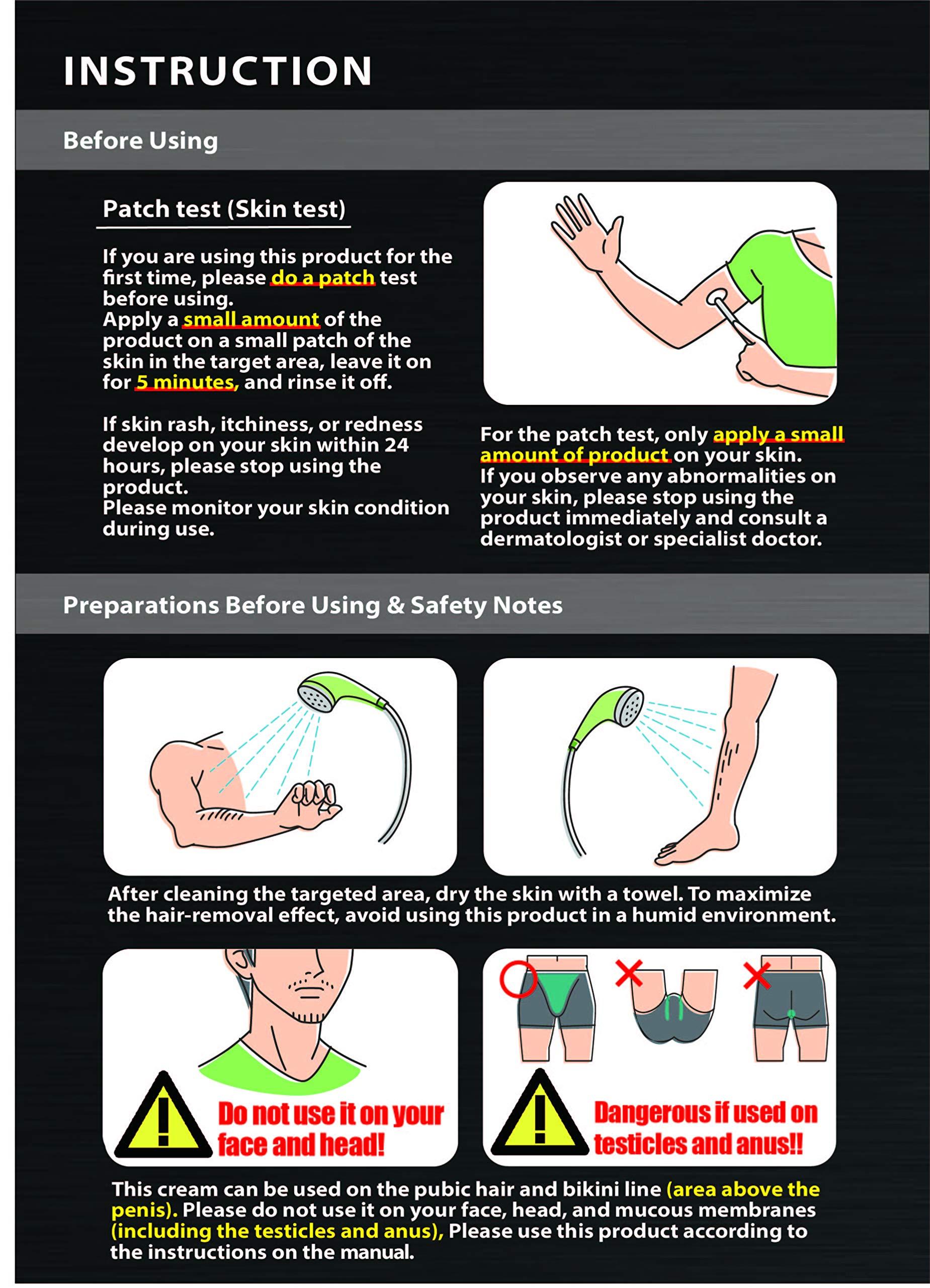 MEDICOS CO., Ltd [Japanese Quality] NULL Hair Removal Cream for Men. Large 8.81 oz. Works great approx. 5 mins on pubic hair, body, arms, legs, and male chests, Painless, Aloe Vera, Depilatory cream for men