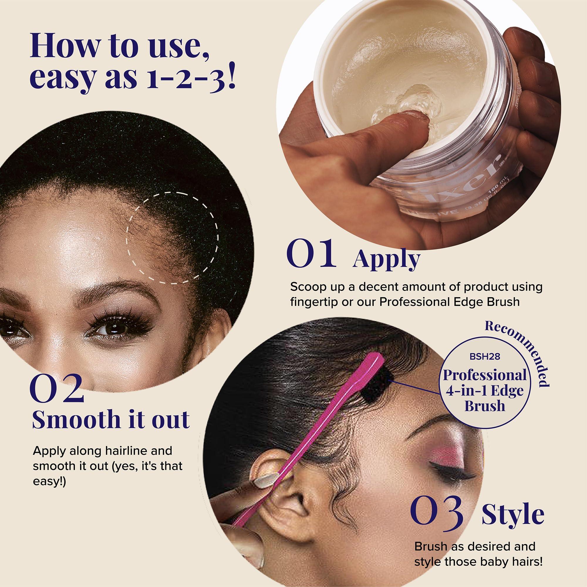 Red by Kiss Red by Kiss Edge Fixer 24 Hour Maximum Hold Edge Wax No Flaking Biotin B7 Infused Hair Gel 1.01 fl.oz (Unscented)