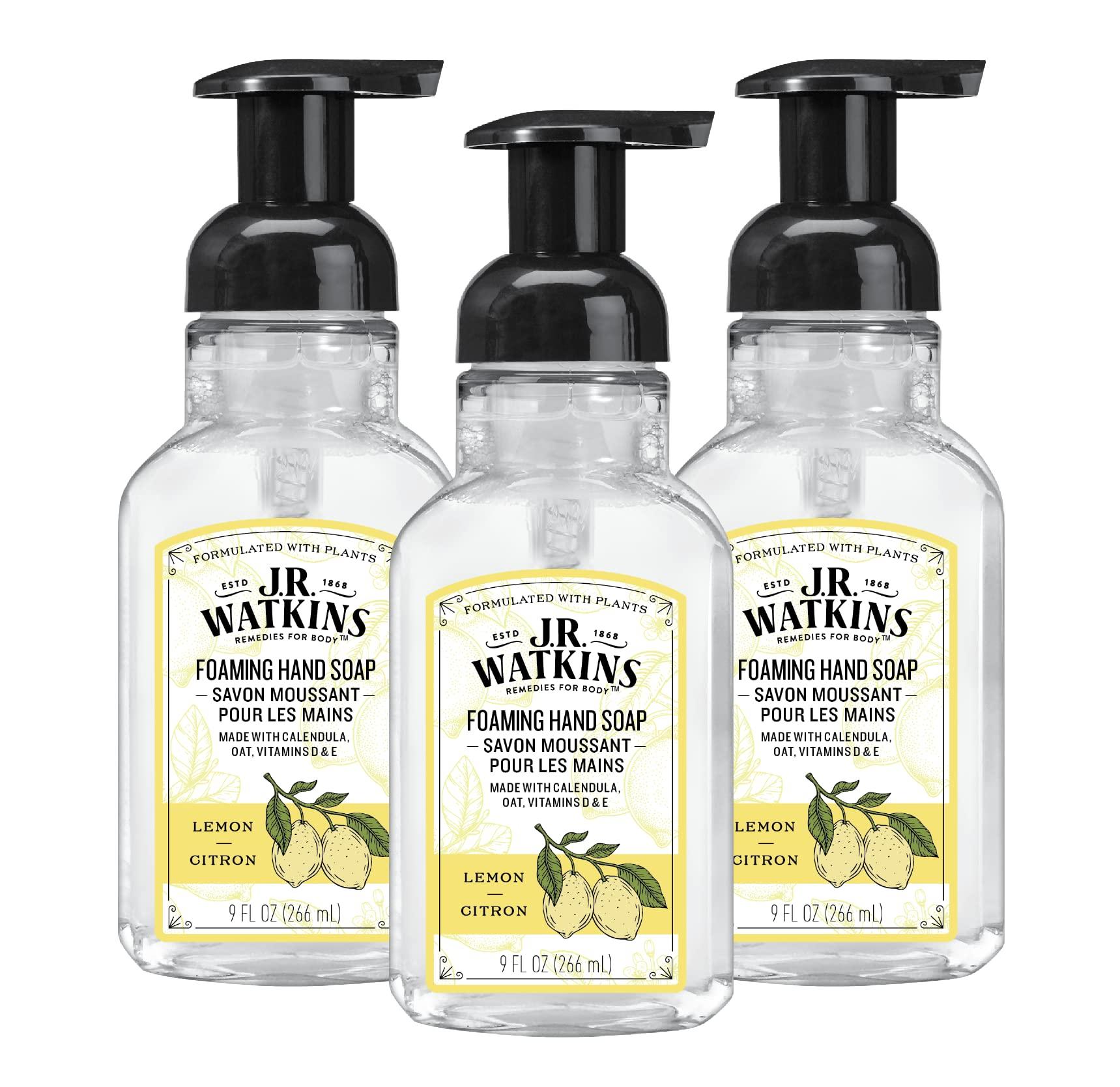 J.R. Watkins J.R. Watkins Foaming Hand Soap with Pump Dispenser, Moisturizing Foam Hand Wash, All Natural & Foaming Hand Soap Pump with Dispenser, Moisturizing All Natural Hand Soap Foam
