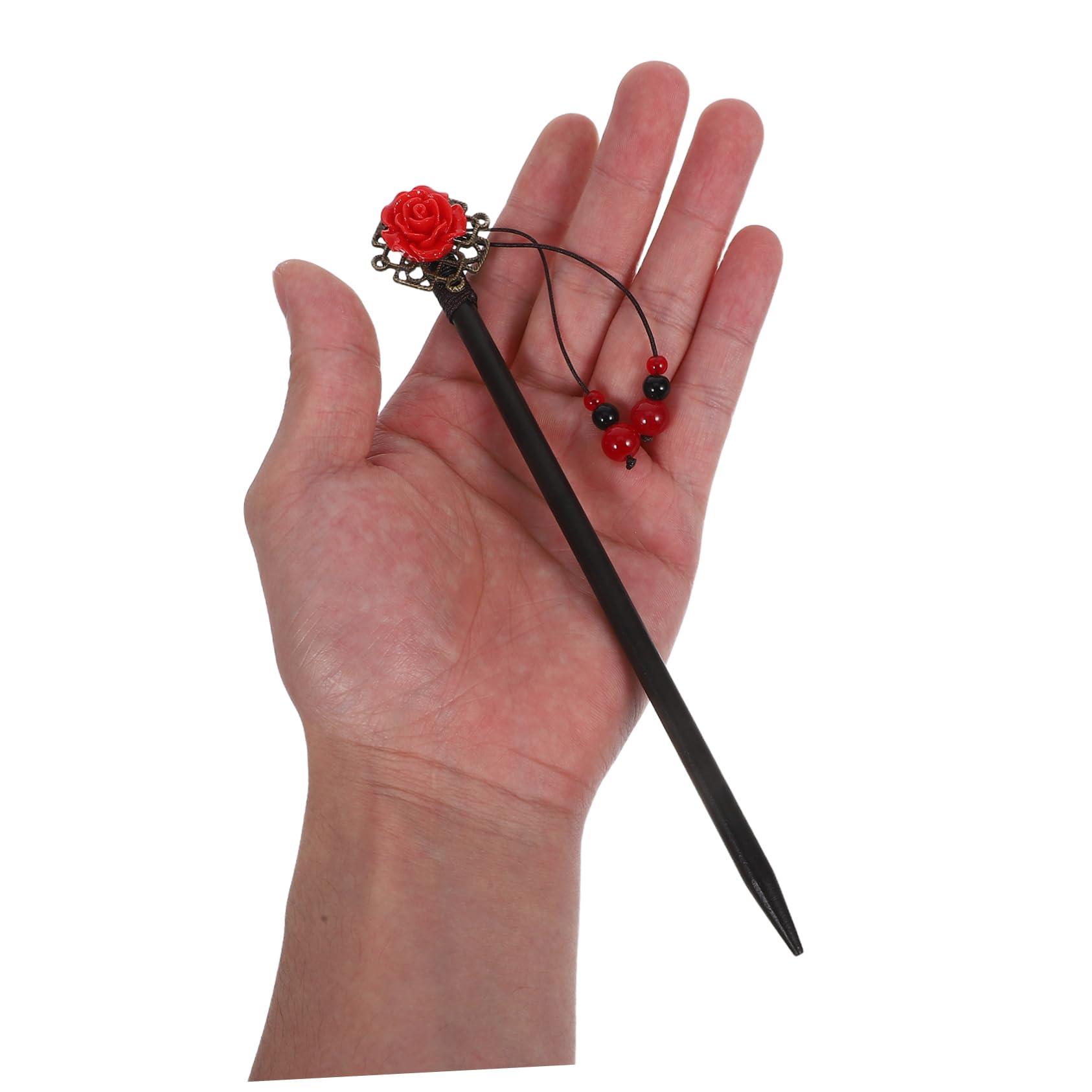 NOLITOY NOLITOY 2 Hair Chopsticks Chinese Hair Sticks Flower Hair Pins Hair Clips for Buns for Parties