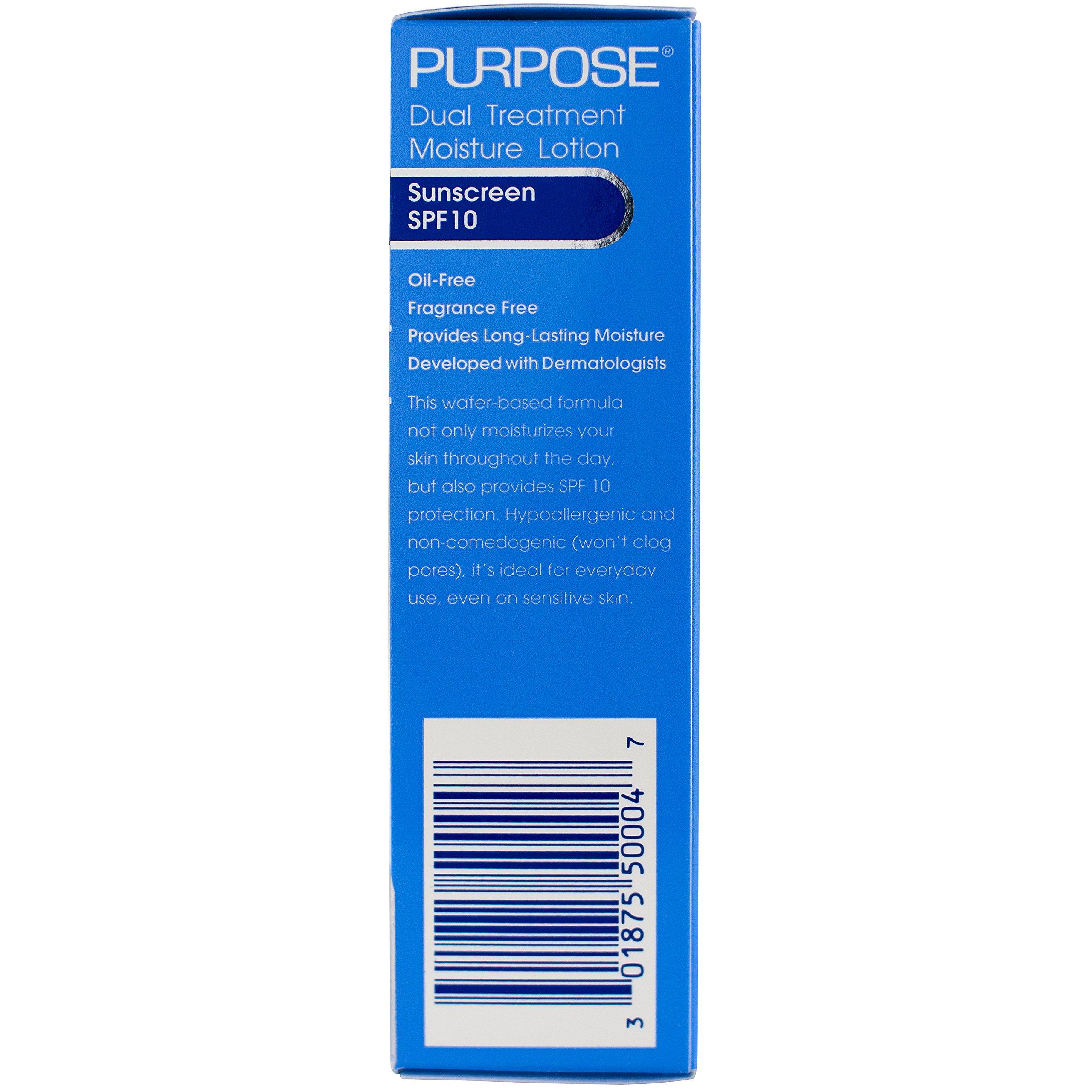 With a Purpose Purpose Dual Treatment Moisture Lotion with SPF 10, 4 Ounce Bottle