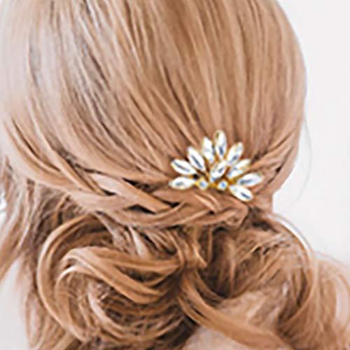 Barode Barode Bridal Wedding Hair Comb Gold Rhinestones Bride Headpieces Hair Accessories Jewelry for Women and Girls
