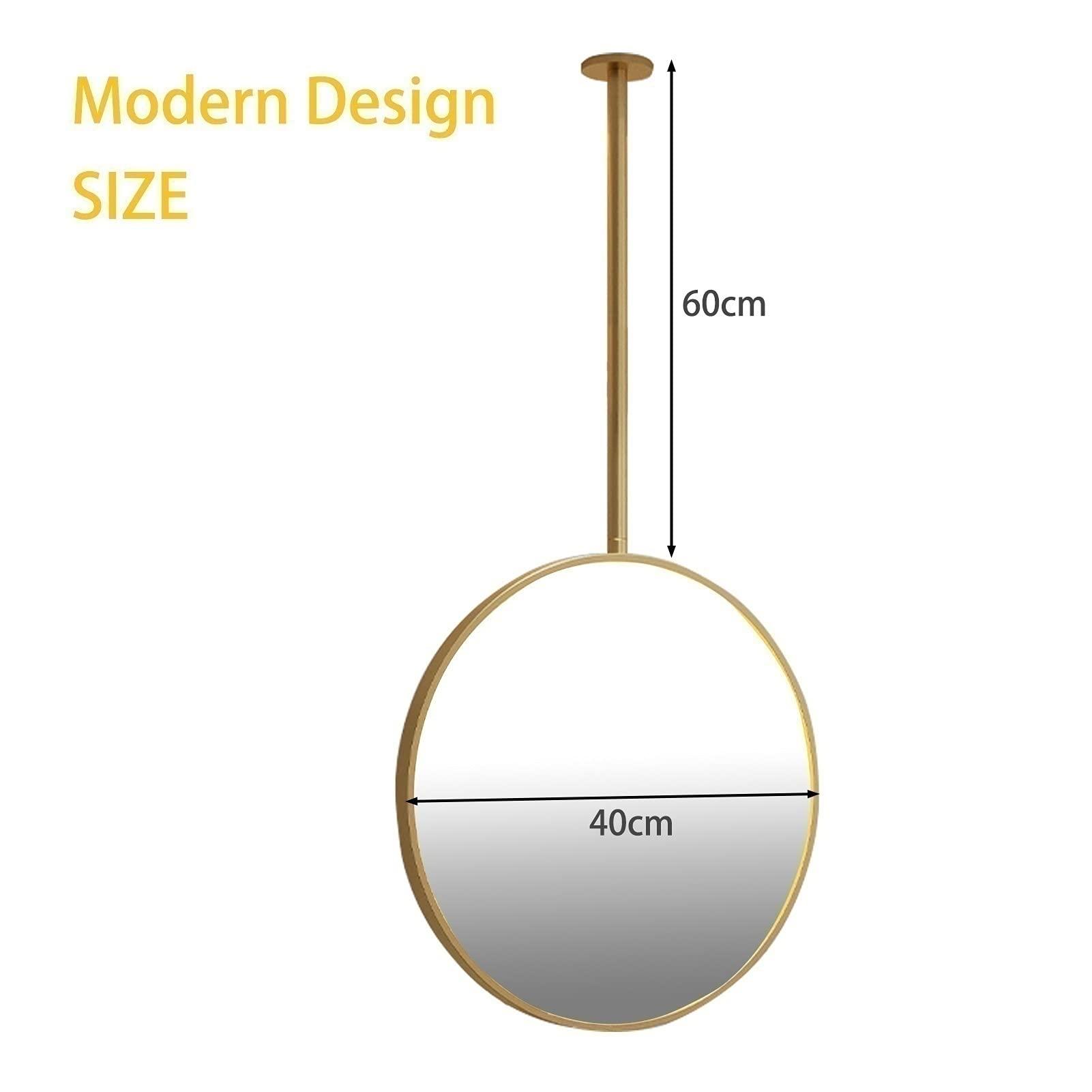 SXBHDM Ceiling Hanging Mirror for Wall Decor, Clean Large Modern Wall Mirror Decorative Mirrors Contemporary Premium Silver Backed Floating Glass, Bathroom Vanity Mirror, Modern Design (Color : Metal Back,