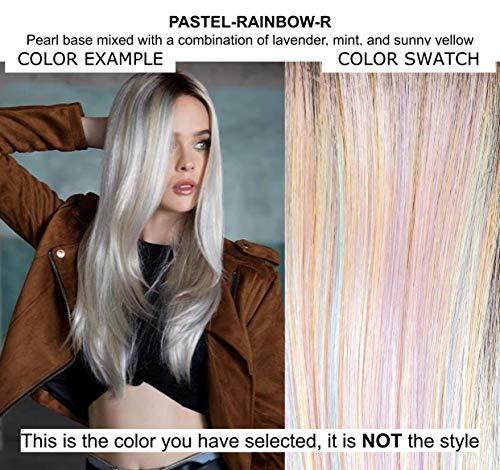 Rene of Paris & Christy's Wigs Bundle - 2 items: Lennox Wig by Rene of Paris (item#1), Christy's Wigs Q & A Booklet (item#2) - Color: Pastel Rainbow-R