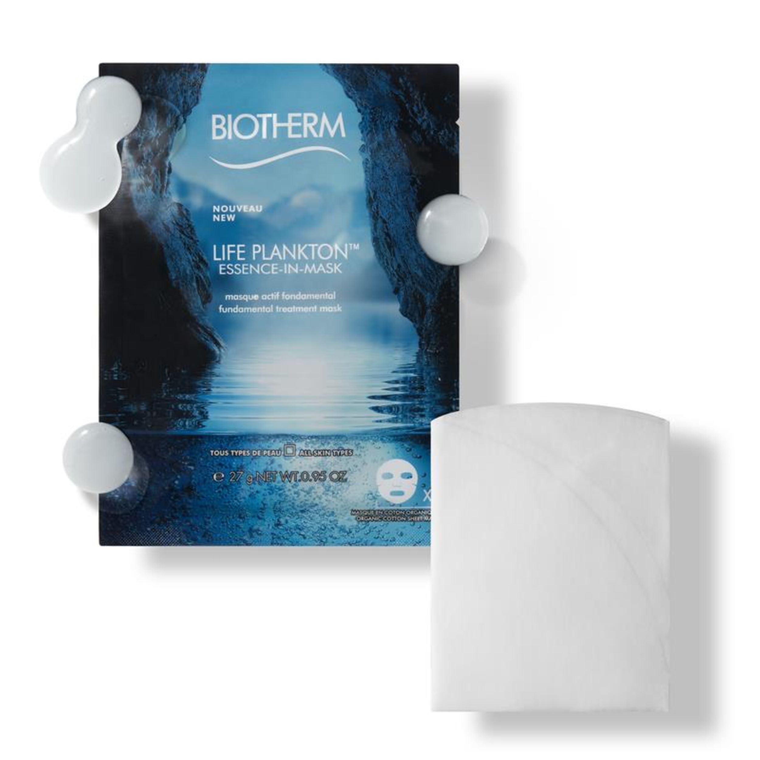 Biotherm Biotherm Life Plankton Essence-In-Mask, Regenerating Facial Sheet Mask with Biotech Plankton for Healthy, Hydrated, and Glowing Skin, Professional Facial-Treatment Like Result, (Box of 6)