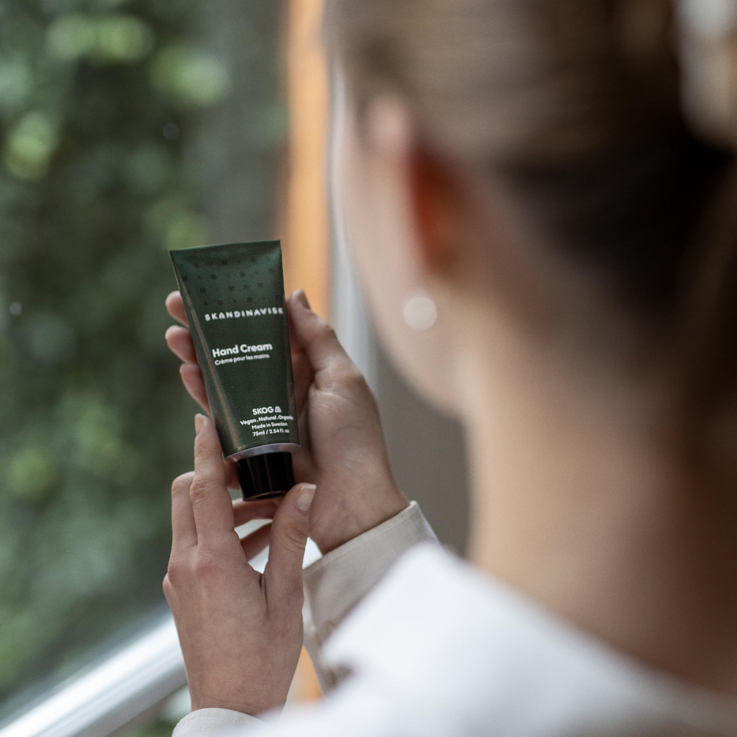 Skandinavisk Skandinavisk SKOG Forest Hand Cream, Scent Notes: Pine Needles and Fir Cones, Birch Sap and Woodland Lily of the Valley, Vegan Formula, 2.54 fl. oz.