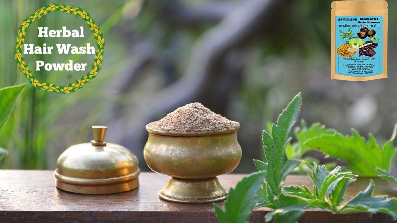 ASGTRADE ASGTRADE Natural Hair Shampoo With Herbal Amla Reetha Shikakai And Methi Dana Powder For Men & Women, Totally Organic | Hair Growth | Reduce Hair Fall & Dandruff