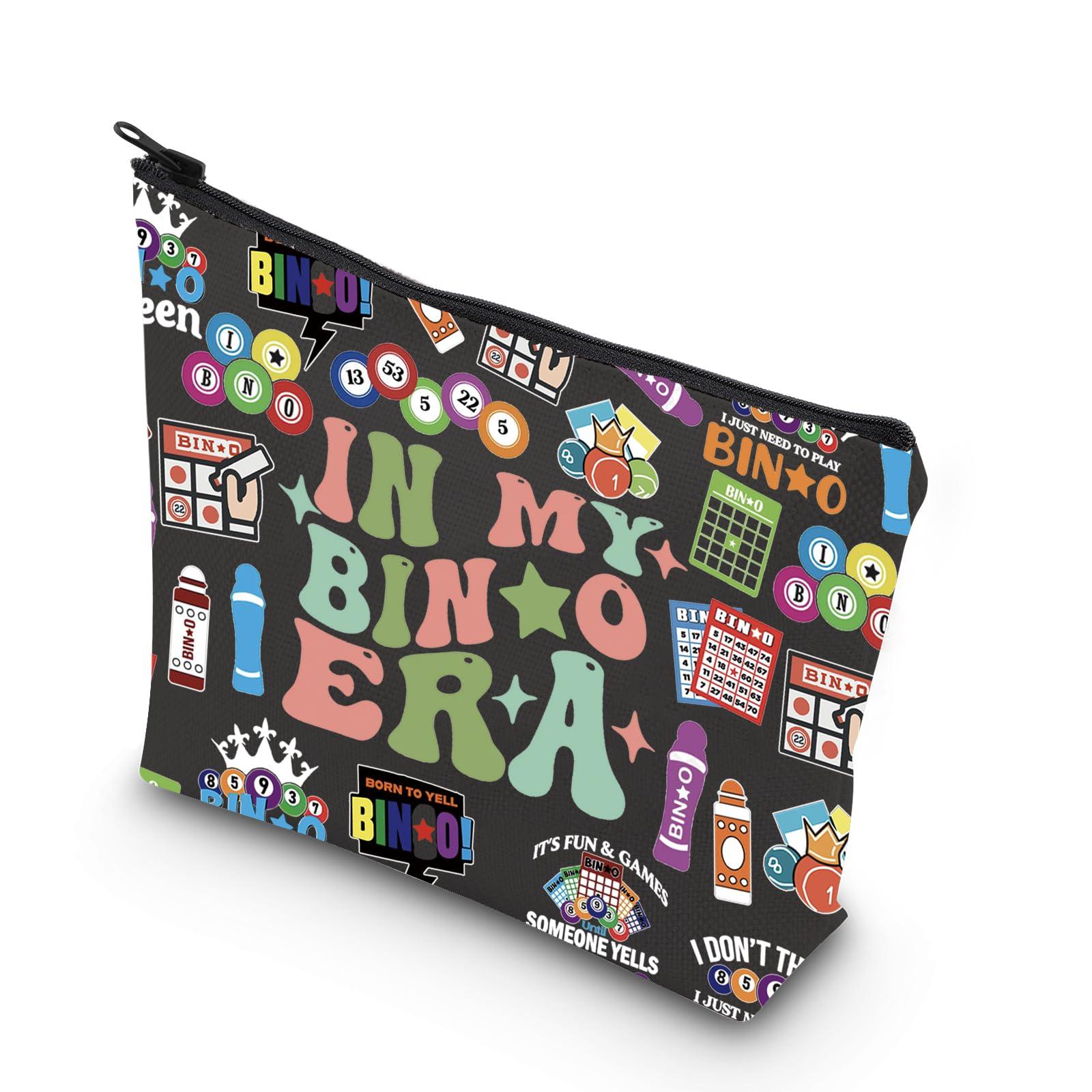 TSOTMO TSOTMO Bingo Player Gift Gambler Gift Lucky Bingo In My Bingo Era Bingo Bag For Women Bingo Lover (BLK- BINGO ERA)