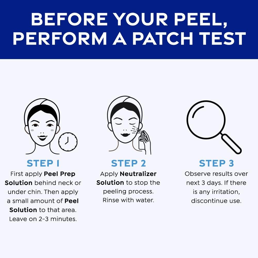 Medpeel MedPeel 70% AHA & Vitamin C Brightening Essential Peel Kit, Includes Peel, Prep, Neutralizer, Deep Strength Professional Grade Chemical Face Peel, Reduces Age Spots, 1oz/30ml (Kit of 3)