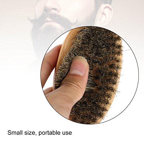 Semme Semme Beard Brush and Comb Set, Boar Bristle Beard Brush and Handmade Wooden Comb Mustache Shaving Cleaning Grooming Kit for Men