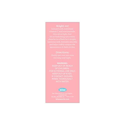 Bliss Bliss Ex-glow-sion Eye Cream | Facial-Brightening Eye Cream with Vitamin C | Moisturizing | Vegan | Cruelty-Free | Paraben-Free | 0.5 fl. oz