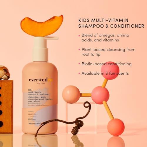Evereden Evereden Kids Shampoo and Conditioner 2 in 1: Cool Peach, 10.1 fl oz. | Gentle Kids Skin Care | Non-toxic and Clean Ingredients