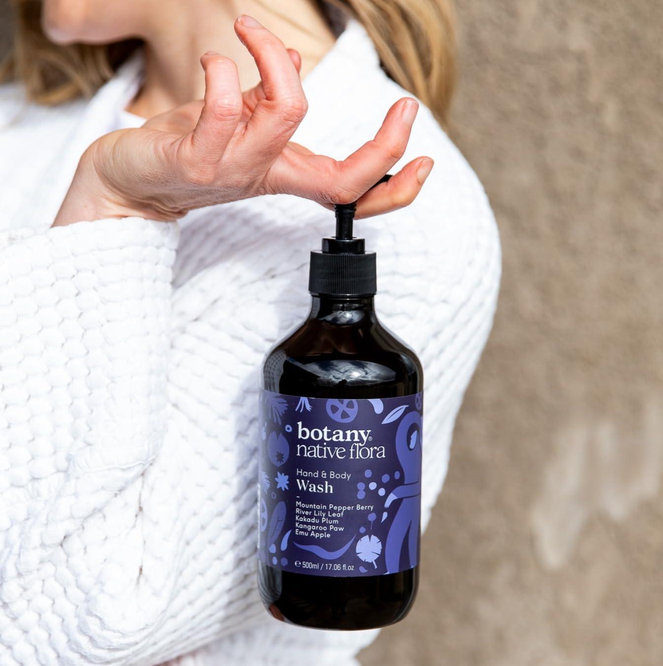 botany botany Native Flora Hand and Body Wash, Gently Cleanses your Skin and Washes Away Dirt and Impurities, Hydrating Body Wash with Australian Native Plant Extracts, 17.06 Fl Oz