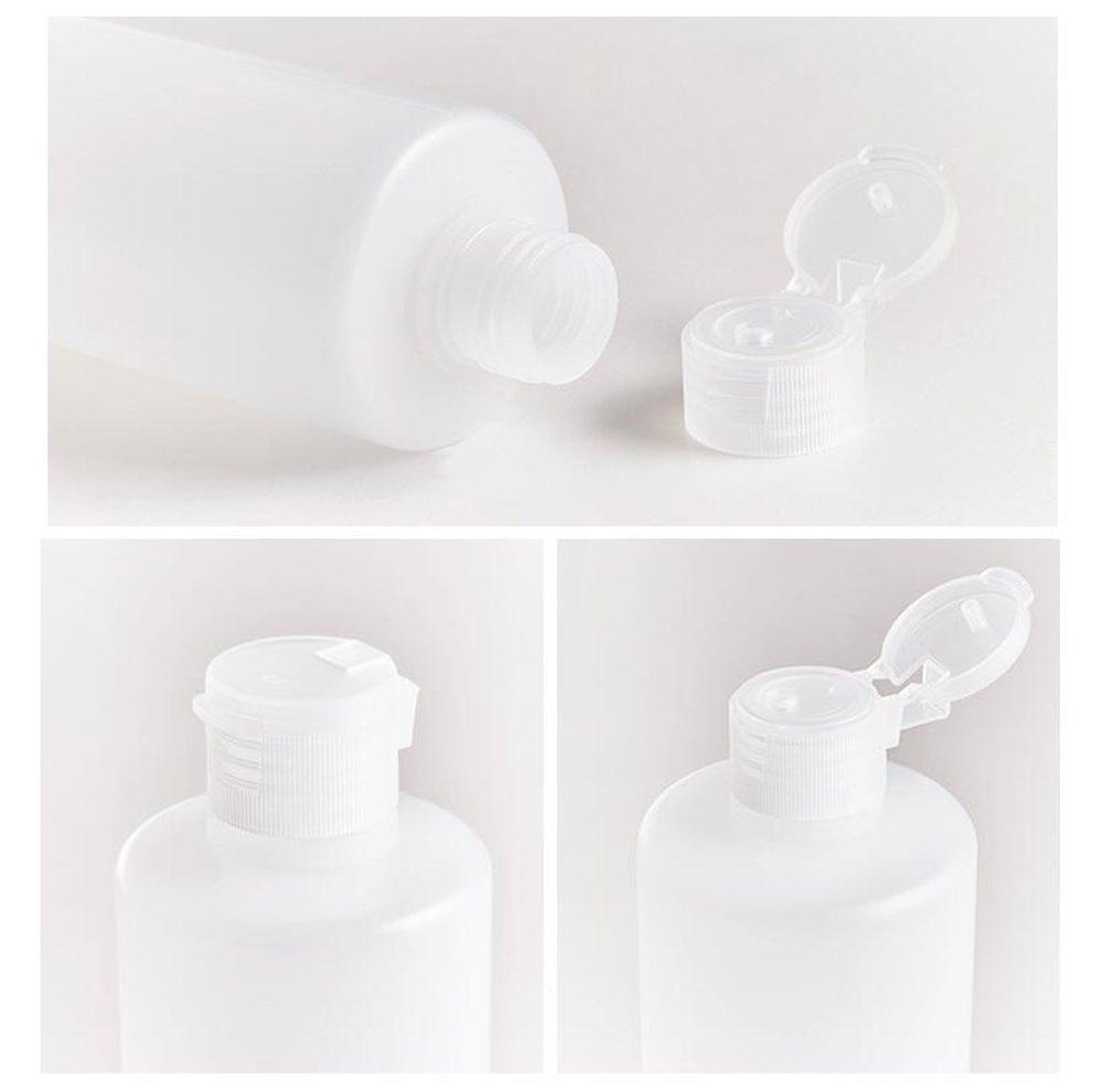 UPSTORE UPSTORE 2PCS Empty Refillable Plastic Clear Soft Tube Squeeze Bottle Jars With Flip Cover Cosmetic Makeup Packing Storage Holder Containers for Toner Lotion Shower Gel Cleaser Shampoo (200ml/6.8oz)