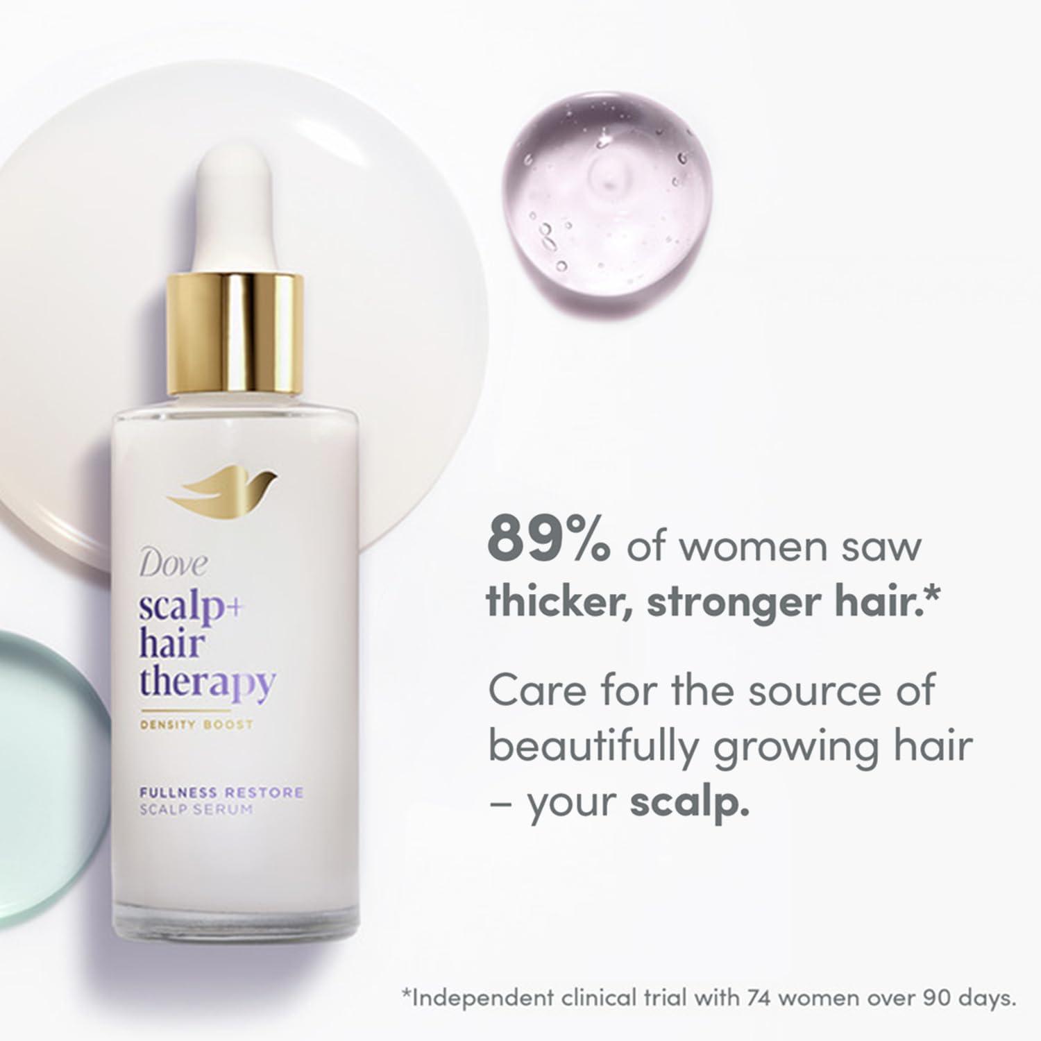 Dove Dove Scalp + Hair Therapy Bundle Density Boost Clarifying Shampoo and Strengthening Conditioner + Root Lift Thickening Spray with Vitamins B3 & E, Zinc & Peptides (3 Piece Set)