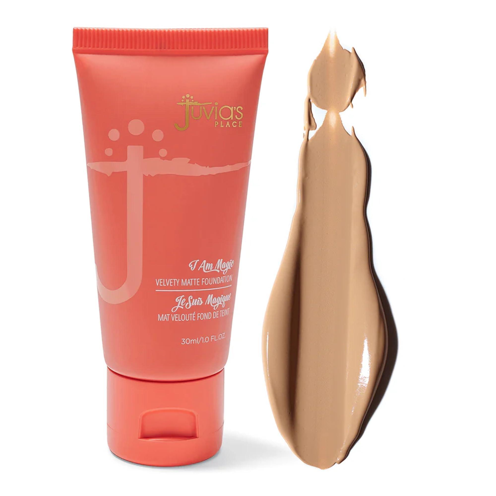 Juvia's Place Juvia\'s Place I Am Magic Velvety Matte Liquid Foundation 500 - Bogota - Medium Tan w/Warm Golden Undertone, Makeup Foundation Full Coverage, Lightweight, Long Wear, Velvety Matte Finish