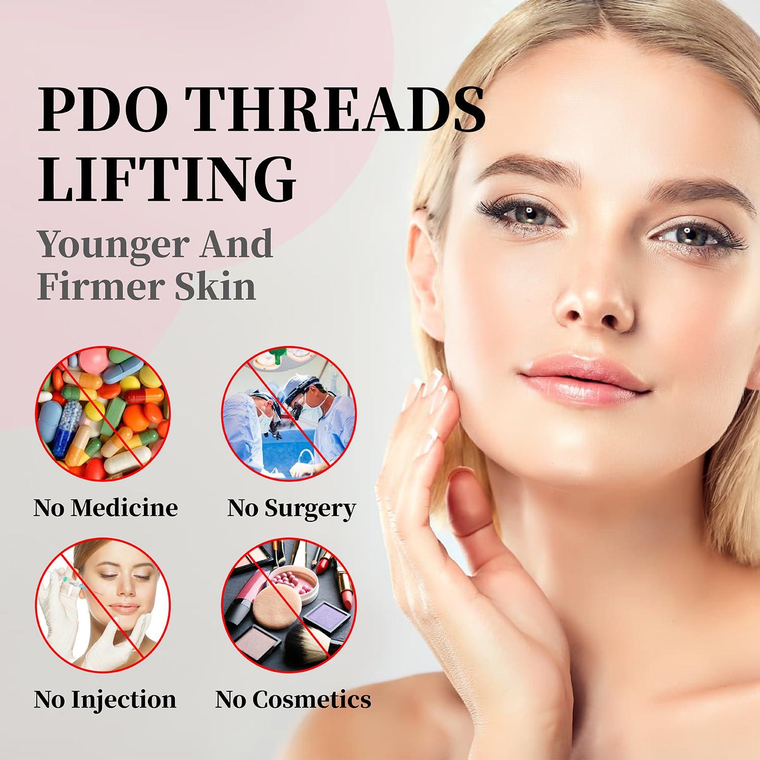 Habodd Pdo Cog Threads 18G100MM, Cog Threads Face Lift Bullet Blunt 10Pcs Pdo Threads Lift for Face/Body 360R Bi-direction Barb Lifting Cog 6D Type