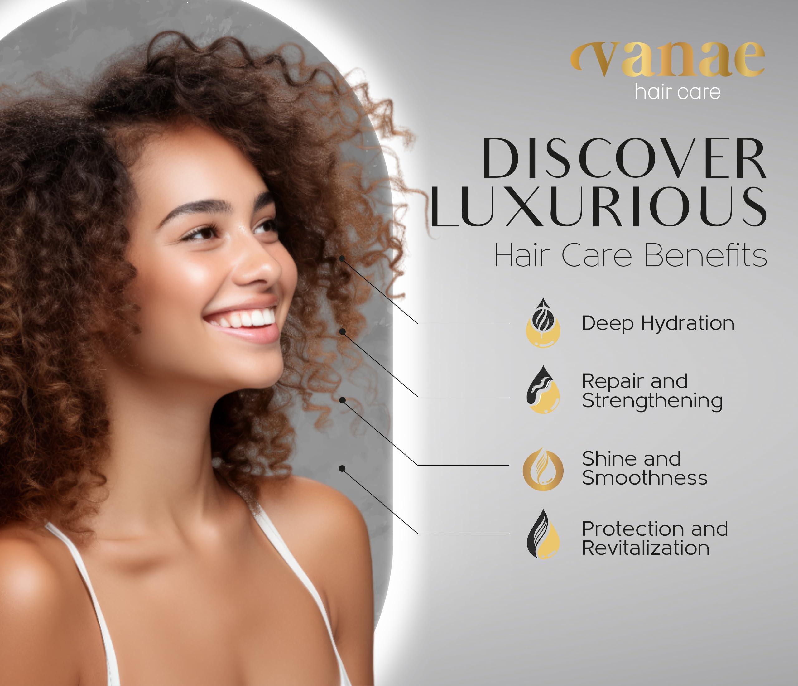 Vanae Hair Care Vanae Caviar Hair Mask Luxurious 89+ - Deep Conditioning Treatment for Damaged Hair - Anti-Frizz Caviar Extract - Luxury Hair Care - 300ml