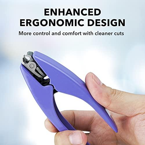 Azurro Clipperpro Omega Select Fingernail Clipper - Senior Finger Nail Clippers for Women and Men | Ergonomic Nail Cutter Clipper with 180 Degree Swivel Head | Sharp, Durable Thick Nail Clippers
