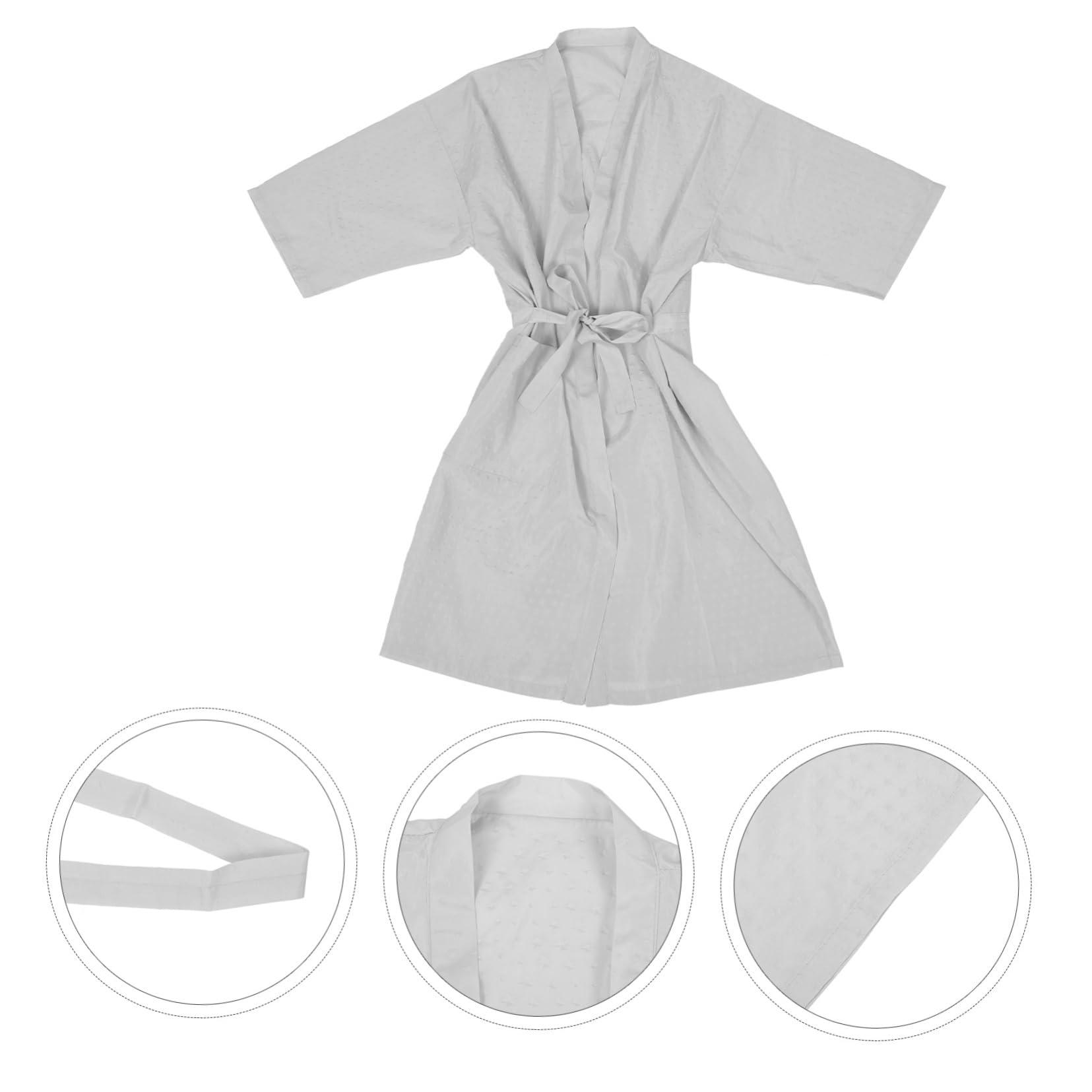 MERRYHAPY MERRYHAPY Beauty Salon Gown Barber Brush Hair Salon Protective Apron Hair Scissors Trimmer Salon Apron Spa Robe Hair Salon Work Clothes Barber Equipment Bathrobe Barber Apron Grey Filament