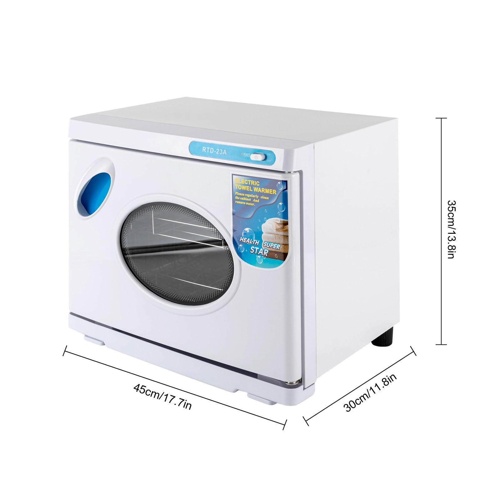 WATEBATH WATEBATH Hot Towel Warmer with clean, Professional 23L Large Capacity Hot Towel Cabinet,Spa Towel Warmers for Facial Massage Salon, Two Stainless Steel Racks