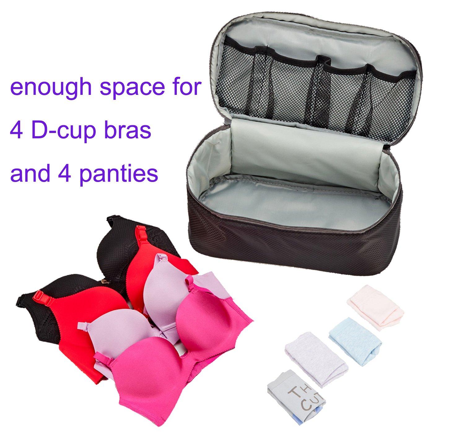 SACSTAR SACSTAR Travel Toiletry Bag for Women, Bra Organizer Underwear Storage Bag For Cosmetics, Toiletries, Hotel, Home, Bathroom, Airplane