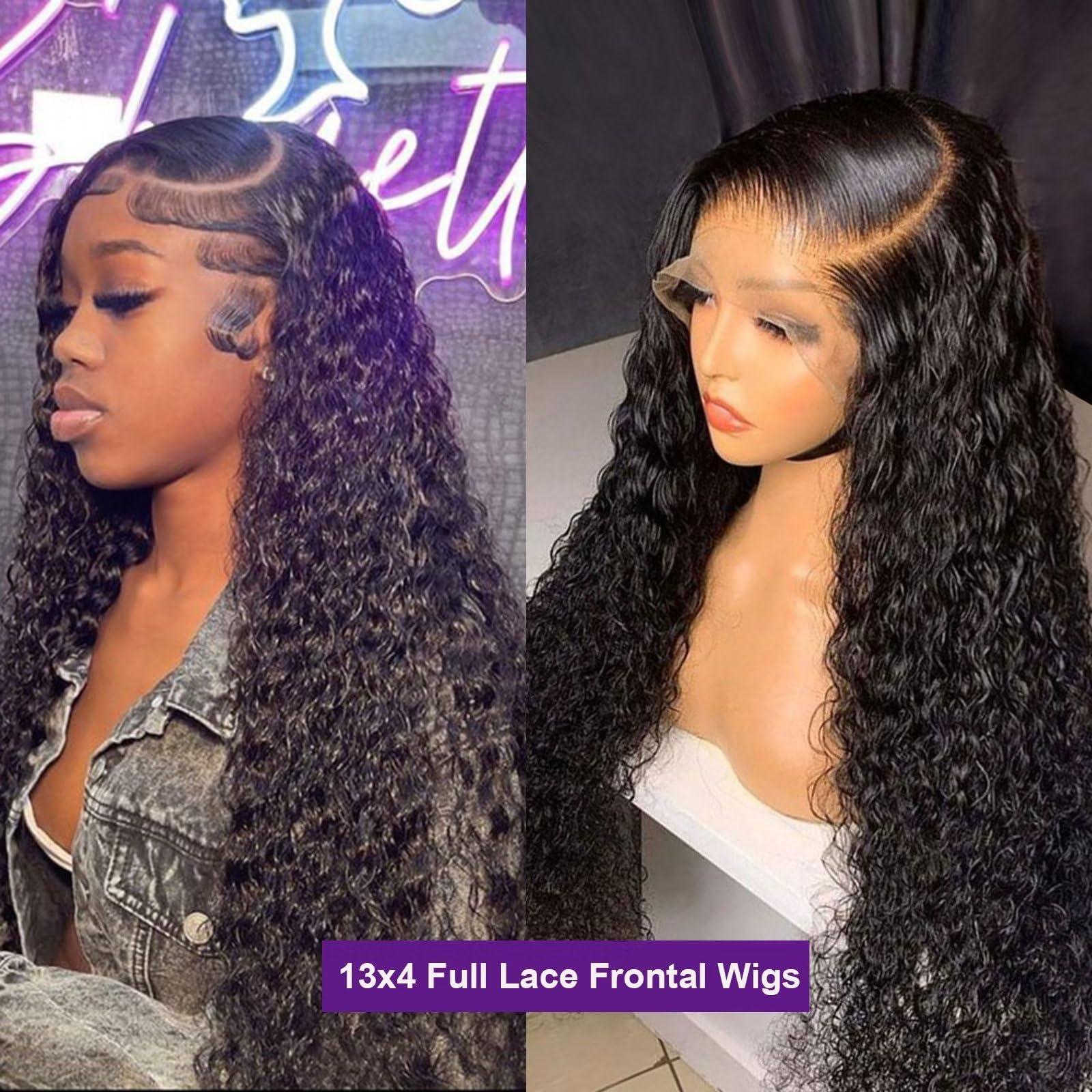 Lemoda Lemoda 12A 13x4 Water Wave Full Lace Frontal Virgin Human Hair Wigs Deep Wave 13x4 HD Lace Front Wigs Wet and Wavy Human Hair Wig 32inch