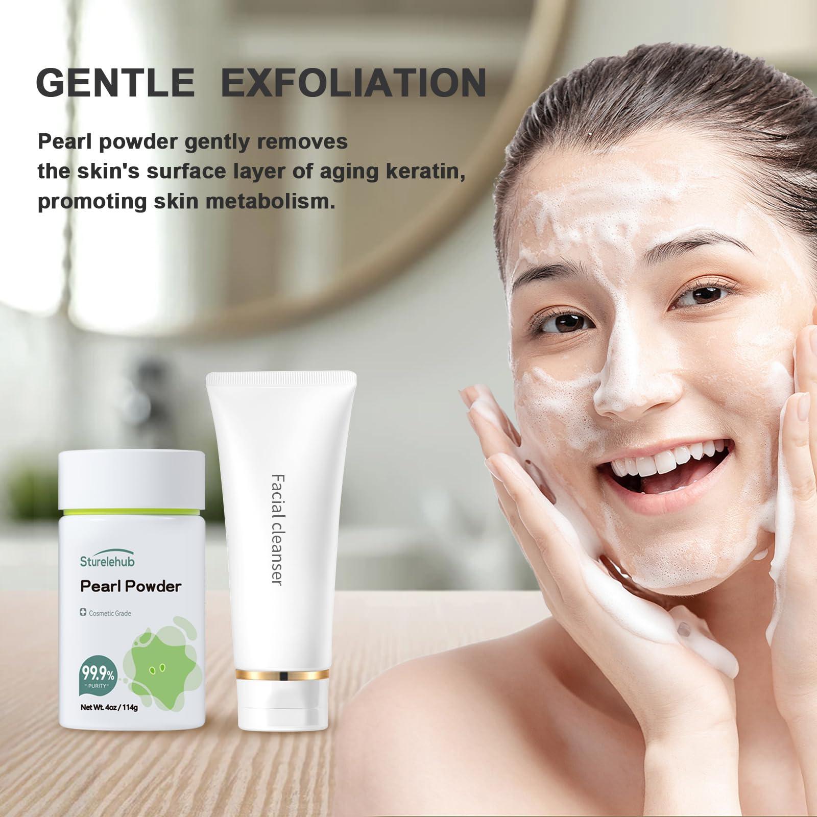 Sturelehub Sturelehub Pearl Powder, 4OZ / 114g 99.9% Purity, Cosmetic Grade, Organic Pearl Powder For DIY Mask, Cream And Lotion, Organic Pearl Powder For Homemade Cosmetics