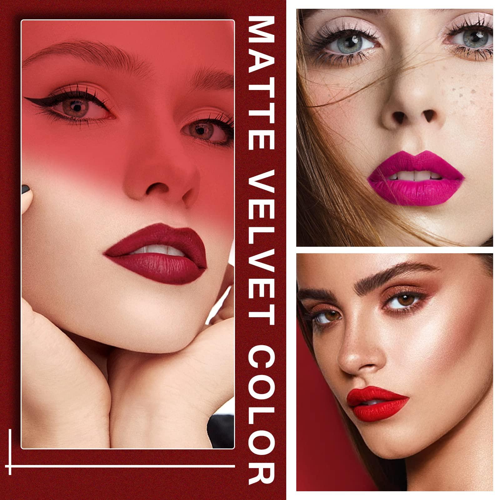 Spdoo Spdoo 15Pcs Matte Liquid Lipstick Set, Waterproof Long Lasting Non-Stick Cup Labiales Mate, Lip Gloss Sets Lipstick for Women Gift