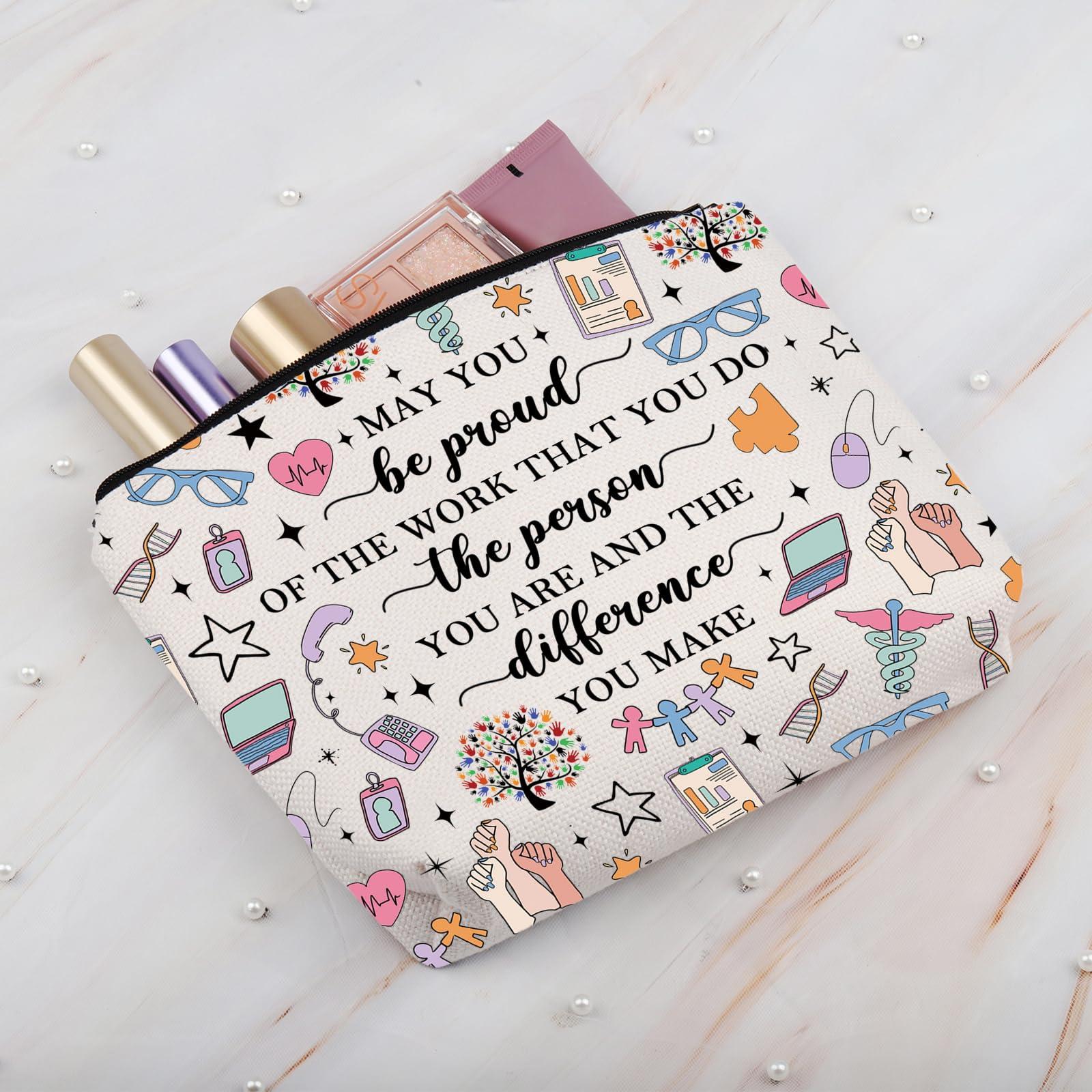 BDPWSS BDPWSS Social Worker Appreciation Gift Social Worker Makeup Bag MSW Graduation Gift May You Be Proud Of The Work You Do Gift (Be proud SW bag)