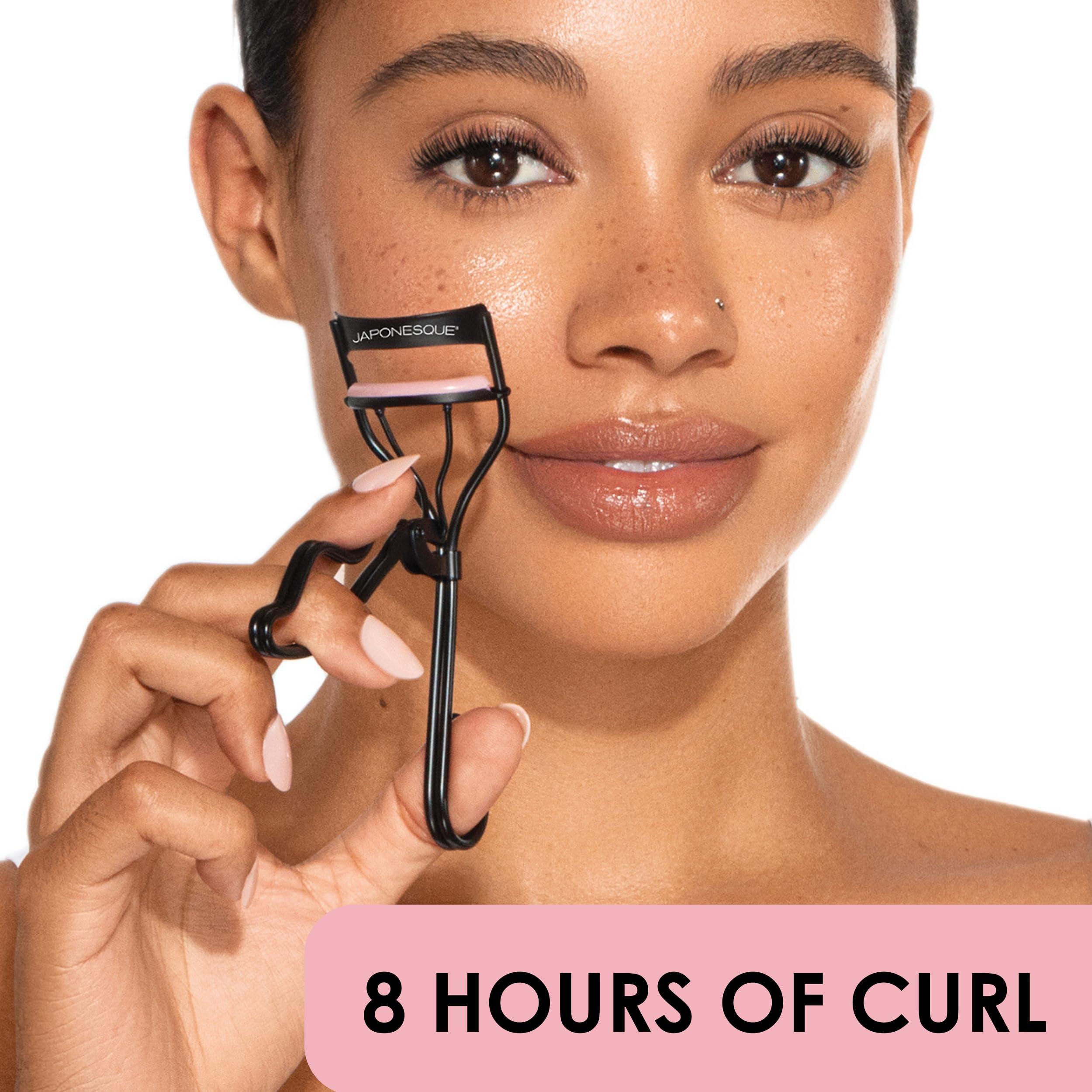 JAPONESQUE JAPONESQUE Professional Volumizing Lash Curler for Natural & False Lashes on Most Eye Shapes and Large Eyes, 1 Refill Pad, Holds Curl up to 8 Hours
