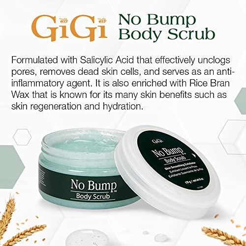 GiGi GiGi No Bump Body Scrub - Exfoliating Scrub for Ingrown Hair & Razor Bumps, Pre & Post-Waxing Treatment, Smooths Skin & Prevents Irritation, 6 oz, 1 Pack