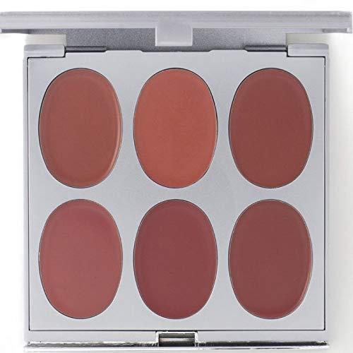 Jerome Alexander Jerome Alexander New Again Lipstick Palette & Retractable Brush, 6 Hot-Poured, Buildable & Blendable Smooth Matte Shades (Nude)
