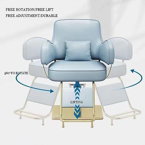 IBOWZ IBOWZ Barber Chair, Salon Chair for Hair Stylist 360 Degrees Rolling Swivel Barber Salon Styling Adjustable Hydraulic Beauty Shampoo Hairdressing Chair for Men and Women Hair Stylists,Black