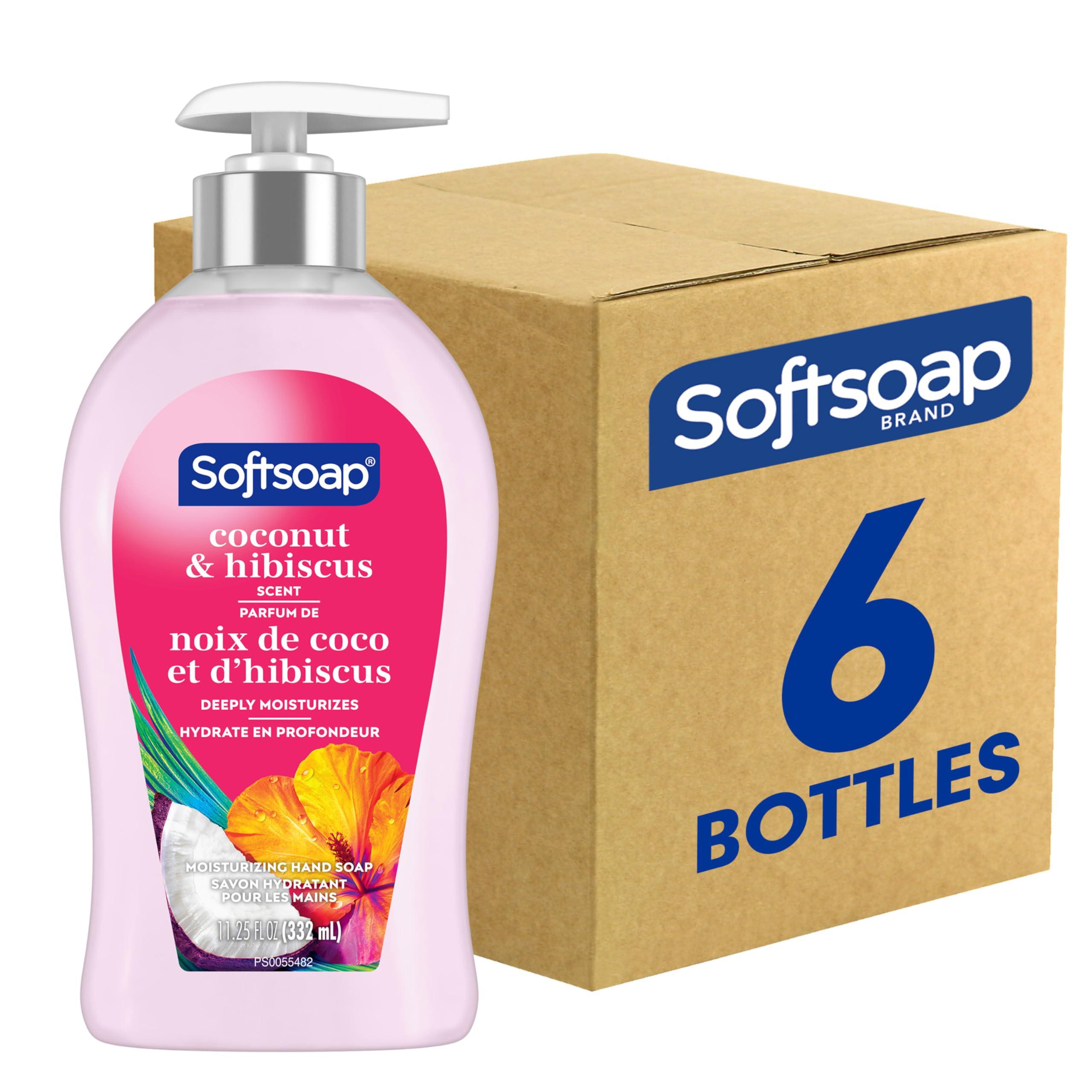 Softsoap Softsoap Coconut & Hibiscus and Aloe Vera Liquid Hand Soaps, 11.25 Fl Oz and 7.5 Fl Oz (Packs of 6)