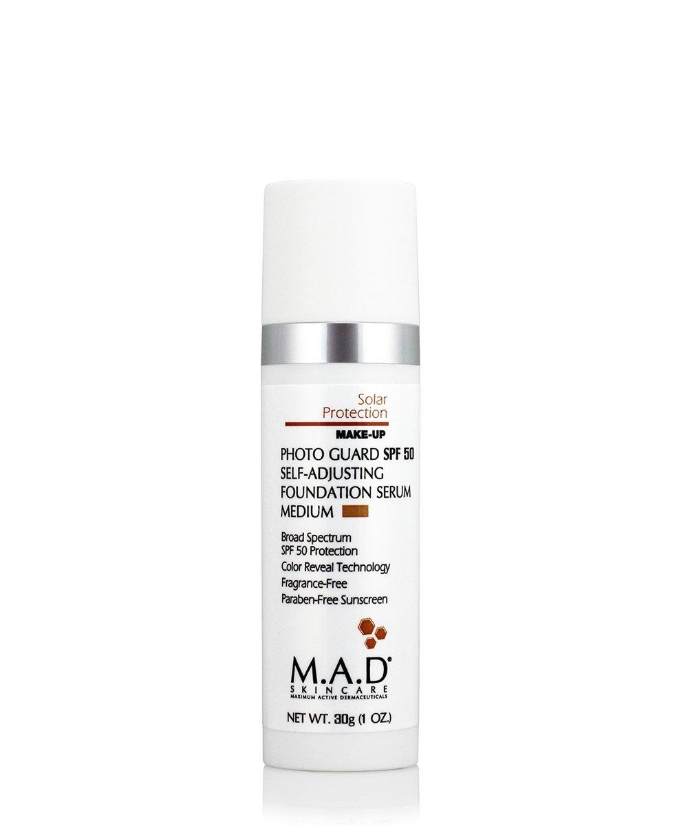 M.A.D SKINCARE MAXIMUM ACTIVE DERMACEUTICALS M.A.D Skincare Photo Guard SPF 50 Broad Spectrum Self-Adjusting Foundation Serum - Medium - by Maximum Active Dermaceuticals 1oz