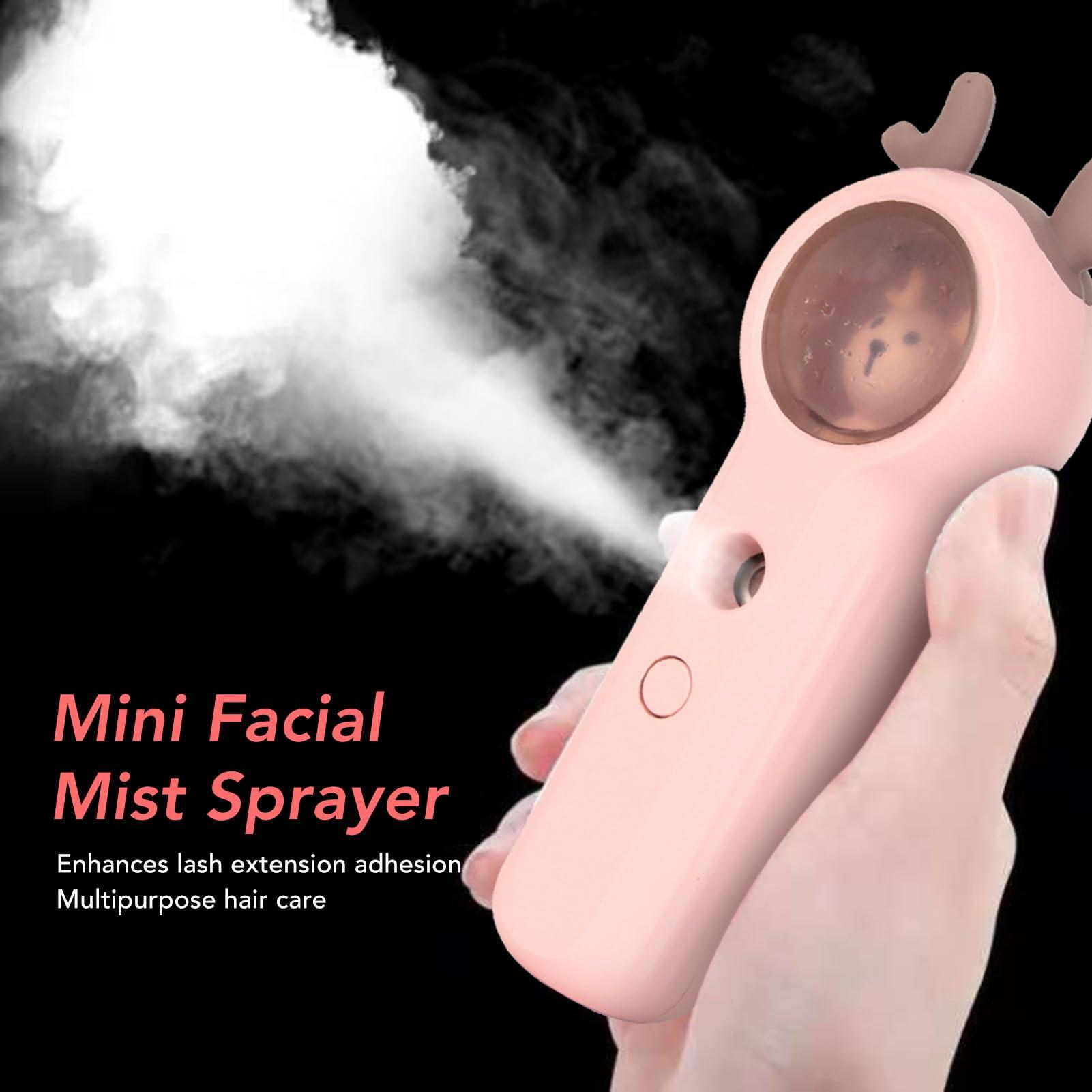 XMEYE Facial Mist Sprayer, Handy Portable Mini Cool Facial Steamer Moisturizing Hydrating Face Sprayer with Cute Animal Pattern for Skin Care, Cleaning Pores, Eyelash Extensions