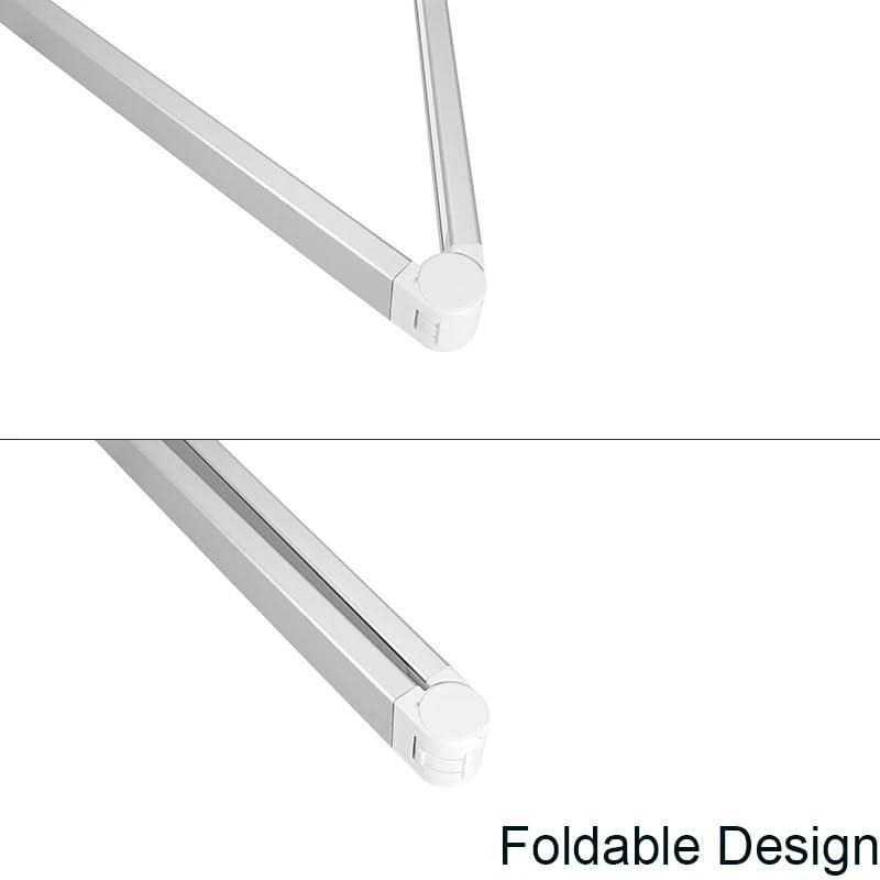 RYAZOZA RYAZOZA LED Half Moon Nail Desk Lamp, Square Foldable Nail Desk Lamp, Foldable 4000-6500k 36w Adjustable Brightness for Lash Tech, Cosmetic, Tattoo, Eyebrows(Color:Silver)