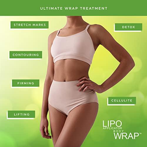 lipo applicator lipo applicator Ultimate Body Wrap with Guarana, Green Tea, and Seaweed Works for Stomach Belly Legs Arms Abdomen 6 Wraps