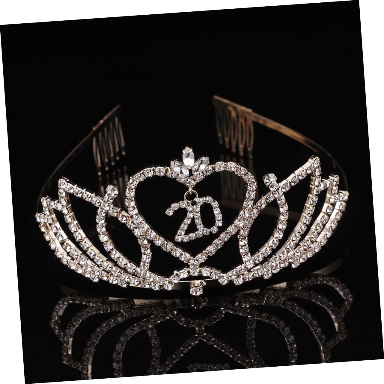 DRESSOOS DRESSOOS 1pc Crown Hair Clasp Party Hair Clasp Birthday Princess Bridal Headpiece Girls Headband Birthday Headband 40th Birthday 20th Birthday Crown for Girls Dress Accessories Dinner Party