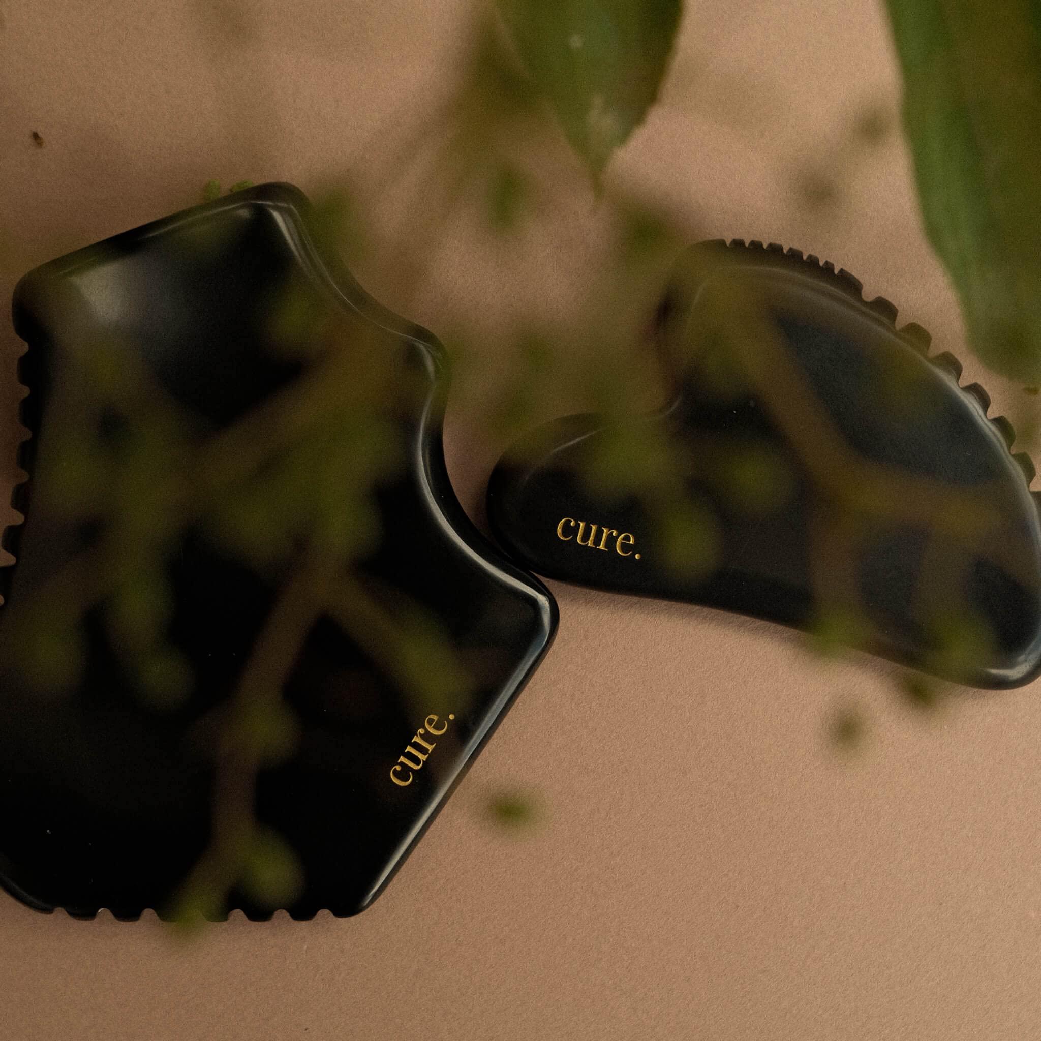 cure. CURE. Premium Natural Bian Stone Gua Sha for Body & Bian Heart Gua Sha for Face