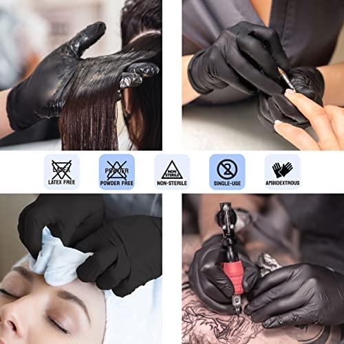 Safe Health Safe Health NITRO-V Nitile-Vinyl Synthetic Black Disposable Gloves, Latex Free, Powder Free, Case of 1000, Large, Tattoo, Salon, Hair Studio, Food, Service, Housework
