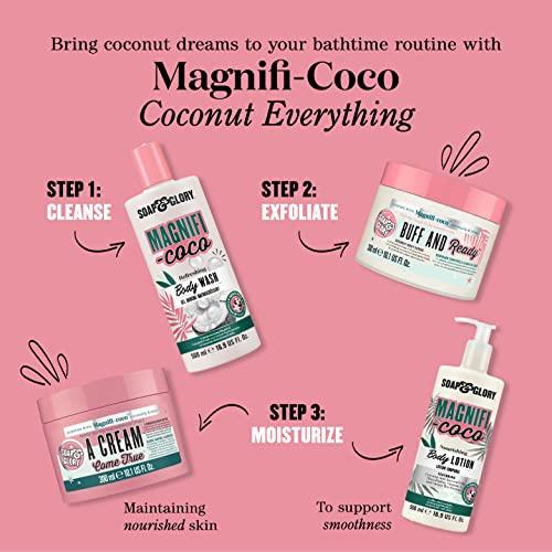 Soap & Glory Soap & Glory Magnifi-Coco Clean-A-Colada Coconut Hydrating Shower Gel - Moisturizing Body Wash for Dehydrated Skin - Formulated with Green Tea Extract & Coconut Fruit (500ml)