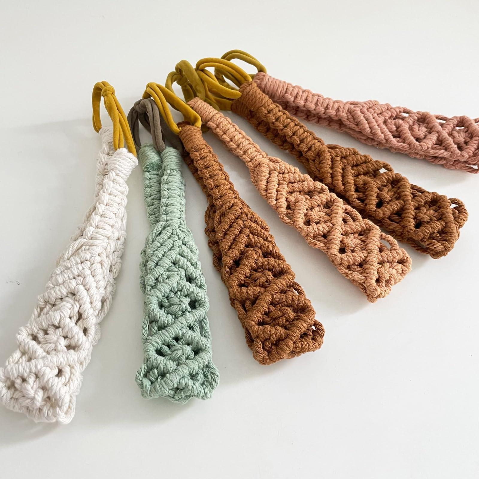 Jseng Jseng Crochet Headbands Handmade Bohemian knit Headband for Women Summer Beach Headbands 3Packs