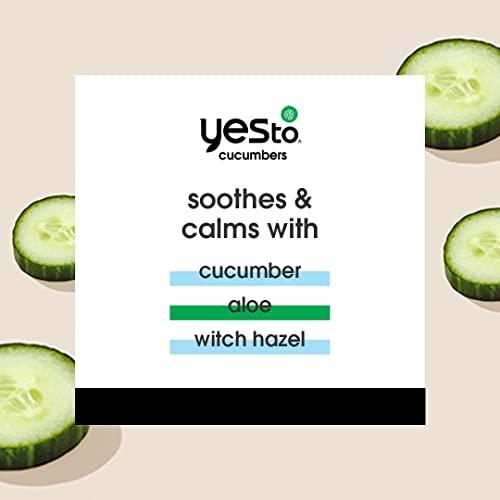 Yes To Yes To Face Wipes for Women and Men, Sensitive Facial Cleansing Wipes for use as a MakeUp Remover, Cleaning, Soothing, Cucumbers (Pack of 3)